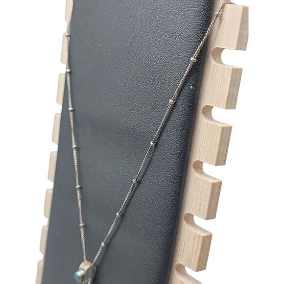 950 Fine Silver Channel Inlay Hummingbird Pendant Necklace 18" 925 Chain… - Picture 13 of 14